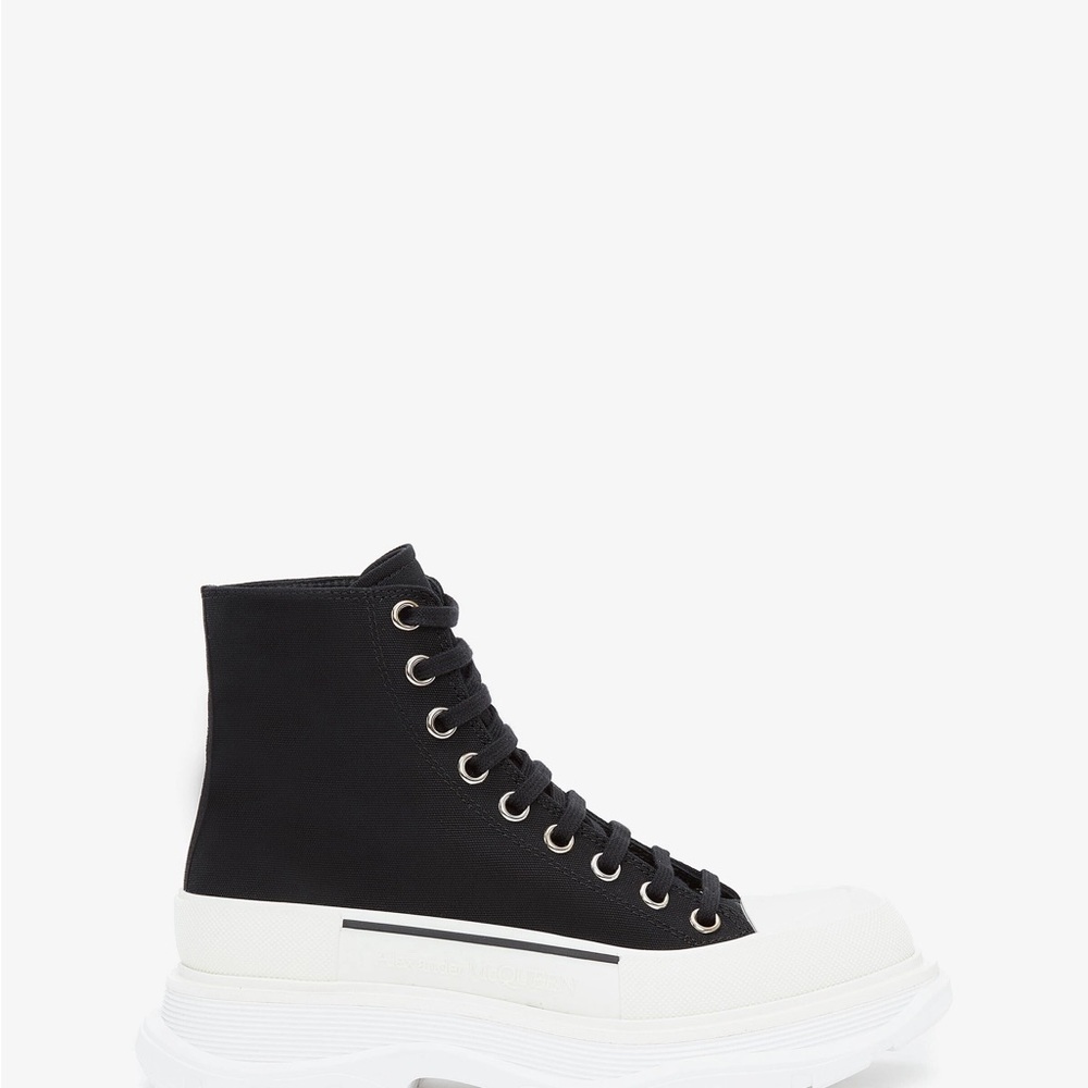 Alexander McQueen Black and White High-Top Sneakers